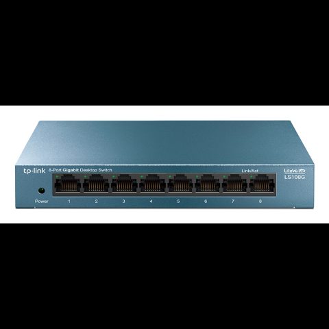 TP-Link LS108G tīkla pārslēgs Nepārvaldīts Gigabit Ethernet (10/100/1000) Zils