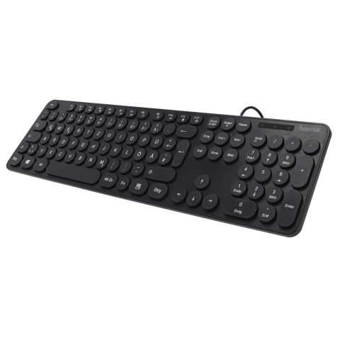 Hama KC-500 keyboard Office USB QWERTZ German Black