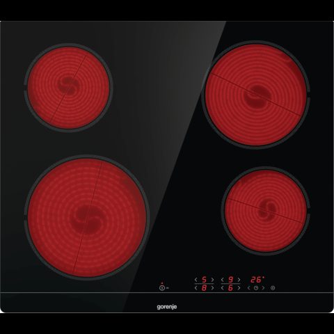 Gorenje ECT641BSC Melns Iebūvēts 60 cm Keramika 4 zone(s)