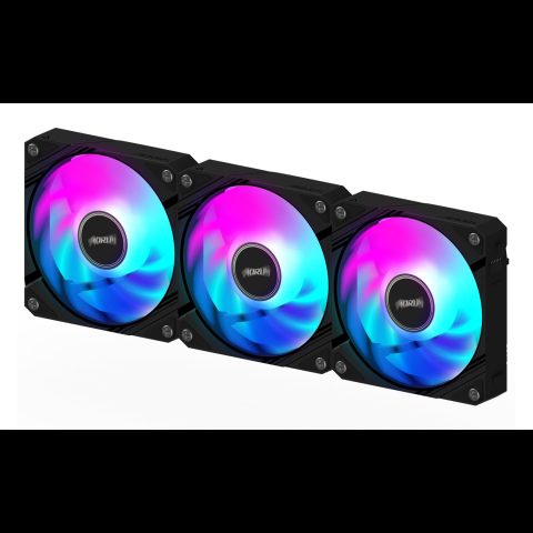 Gigabyte AORUS EZ CHAIN FAN 120 (3-Pack) Mātesplate Ventilators 12 cm Melns 3 pcs