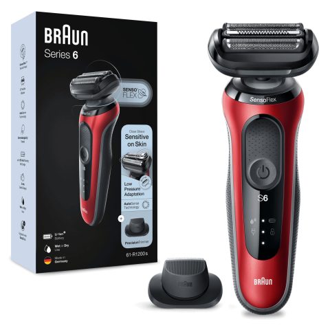 Braun Series 6 61-R1200s Sietiņa skuveklis Trimmeris Melns