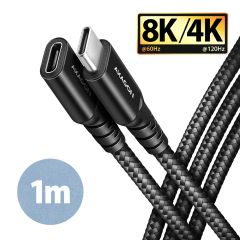 Axagon BUCM32-CF10AB USB kabelis USB 3.2 Gen 2x2 1 m USB C 20 Gbit/s 240 W Meln…