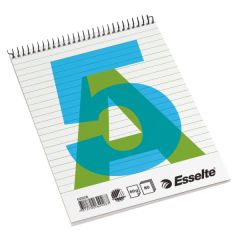 Esselte Spiral Pad A5 piezīmju grāmatiņa & papīrs 80 lapas Zils