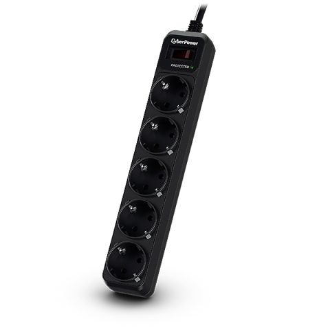 Senti CyberPower B0520SC0-DE pārsprieguma aizsargs Melns 5 Maiņstrāvas izvade…