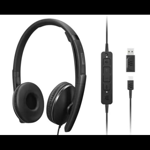 Lenovo 4XD1M45627 austiņas un brīvroku komplekts Vadu USB Veids-C Melns