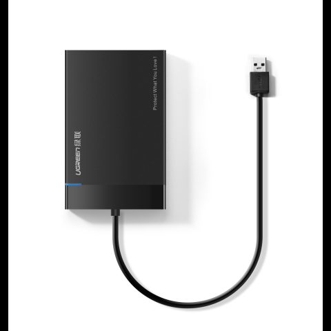 Ugreen 30847 cieto disku uzglabāšanas sistēma HDD/SSD korpuss Melns 2.5"