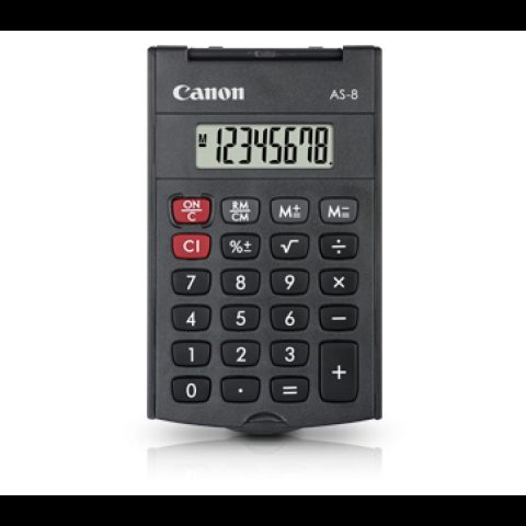 Canon AS-8 kalkulators Kabata Displeja kalkulators Pelēks