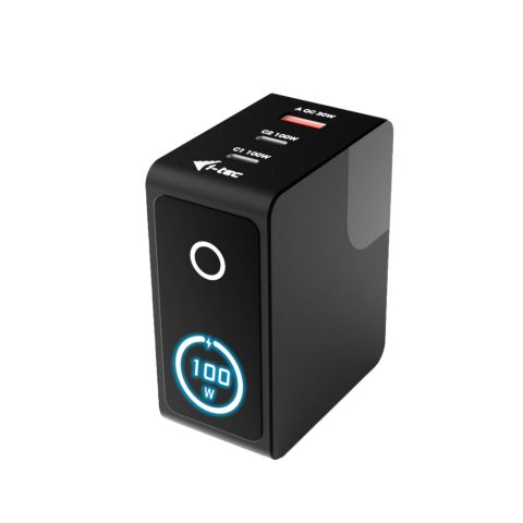 I-tec CHARGER-INTG100W PDA/mobīlo telefonu lādētājs Universāls Melns AC Ātrā u…