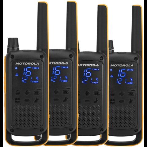 Motorola Talkabout T82 Extreme Quad Pack rācija 16 kanāli Melns