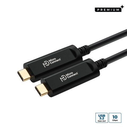 MicroConnect MC-USB3.1CC10OP USB kabelis USB 3.2 Gen 2 (3.1 Gen 2) 10 m USB C Melns