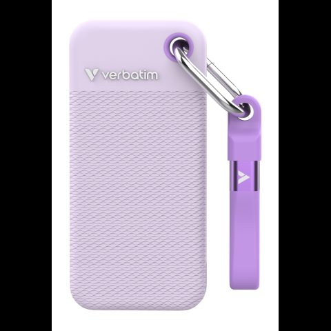 Verbatim Pocket SSD 1 TB USB Veids-C 3.2 Gen 2 (3.1 Gen 2) Lillā