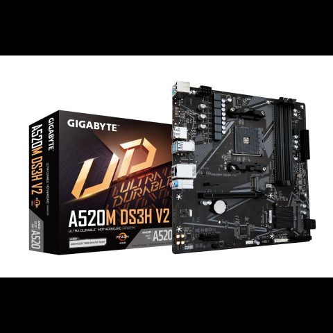 Gigabyte A520M DS3H V2 mātes plate Ligzda AM4 mikro ATX