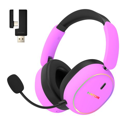 Hator Phoenix 2 Wireless Austiņas Vadu & Bezvadu Speļu USB Type-C / USB Type-A…