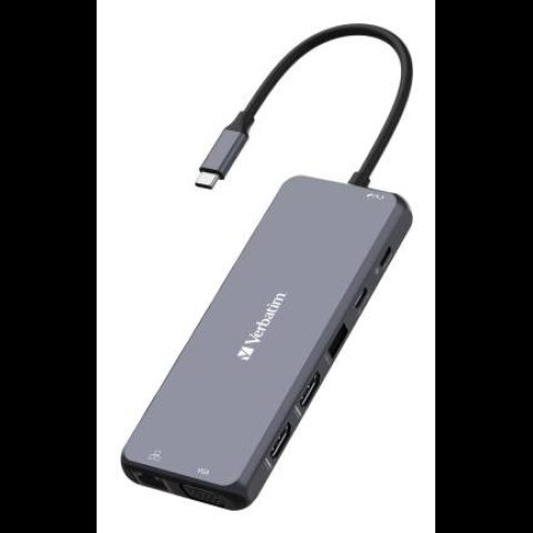 Verbatim CMH-05 USB Veids-C 5000 Mbit/s Sudrabs
