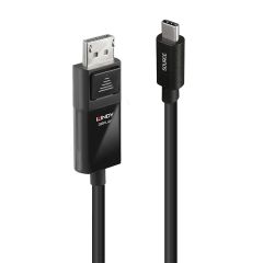 Lindy 43343 video kabeļu aksesuārs 3 m USB Veids-C DisplayPort Melns