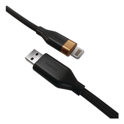Duracell DRU5012A lightning kabelis 1 m Melns