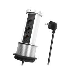 LogiLink LPS235A power extension 1.8 m 3 AC outlet(s) Indoor Black