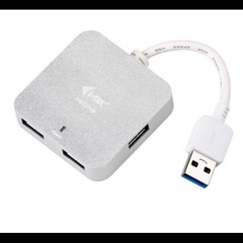 I-tec Metal U3HUBMETAL402 interfeisa centrmezgls 5000 Mbit/s Sudrabs