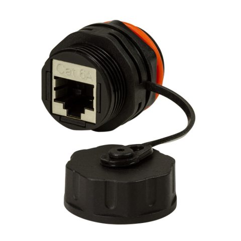 Techly IWP-MD C6A-IPPANT kabeļu spraudņu pāreja RJ45 Melns
