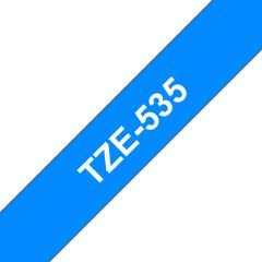 Brother TZE-535 marķēšanas lenta Balts uz zila