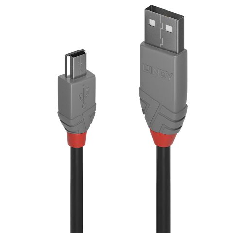 Lindy 36723 USB kabelis USB 2.0 2 m USB A Mini-USB B 0