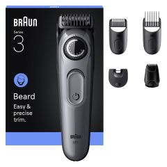 Braun BeardTrimmer 3 80789789 bārdas trimmeris AC/Baterija 20 2 cm Melns