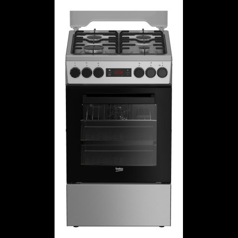 Beko FSMT52320DXON plīts & cepeškrāsns Brīvi stāvoša plīts Elektrisks Gāzes N…