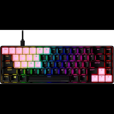 HyperX gumijas taustiņu uzlikas – spēļu piederumu komplekts – rozā krāsā (US iz…