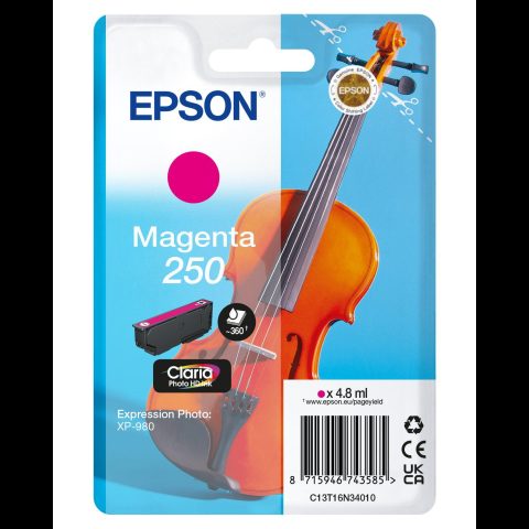 Epson 250 Violin Claria Photo HD tintes kārtridžs 1 pcs Oriģināls Standarta pr…