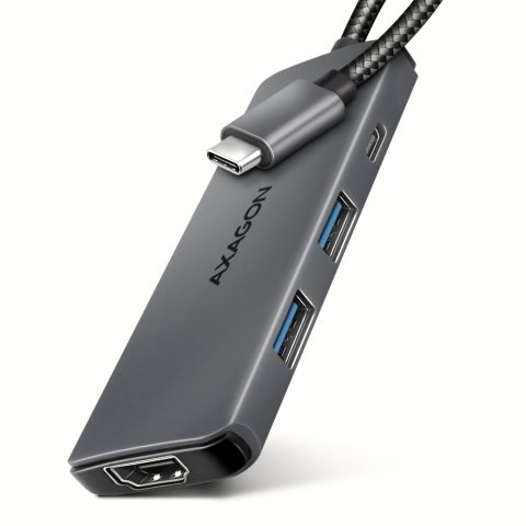 Axagon HMC-5H8K USB 5Gbps hub 2x USB-A USB-C HDMI 8k/30Hz PD 100W kabel USB-C V…