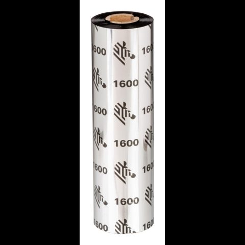 Zebra 1600 Wax termiskā lente 450 m Melns