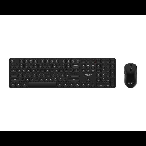 MSI FORGE K210 WIRELESS COMBO tastatūra Pele iekļauta Mājas/Biroja USB Melns