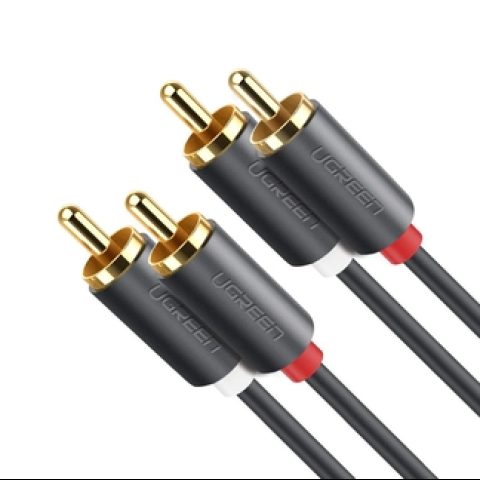 Ugreen 10520 audio kabelis 5 m 2 x RCA Melns