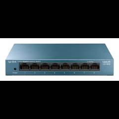 TP-Link LS108G tīkla pārslēgs Nepārvaldīts Gigabit Ethernet (10/100/1000) Zils