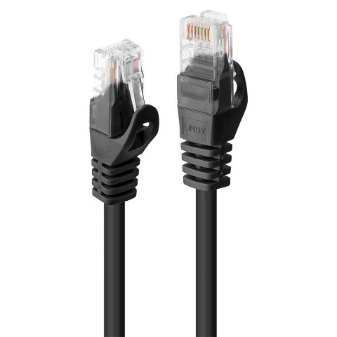 Lindy 48193 tīkla kabelis Melns 2 m Cat6 U/UTP (UTP)