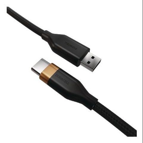 Duracell DRU5011A USB kabelis 1 m USB A USB C Melns