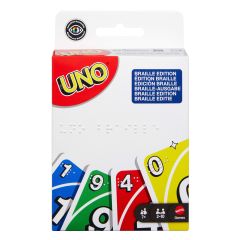 Mattel Games UNO Braille Kāršu spēle Kāršu nomešana