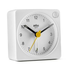 Braun BC02XW Kvarca modinātājpulkstenis Balts