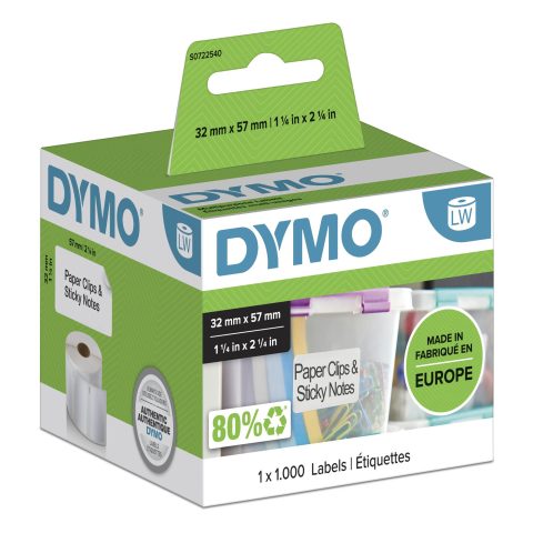 Dymo LW - Multi-Purpose Labels - 32 x 57 mm - S0722540 Balts Pašlīmējošās pri…