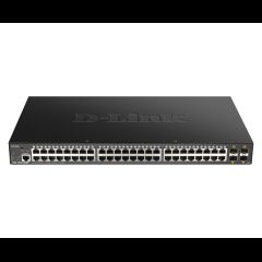 D-Link DGS-1250-52XMP Vadīts L3 Power over Ethernet (PoE) Melns