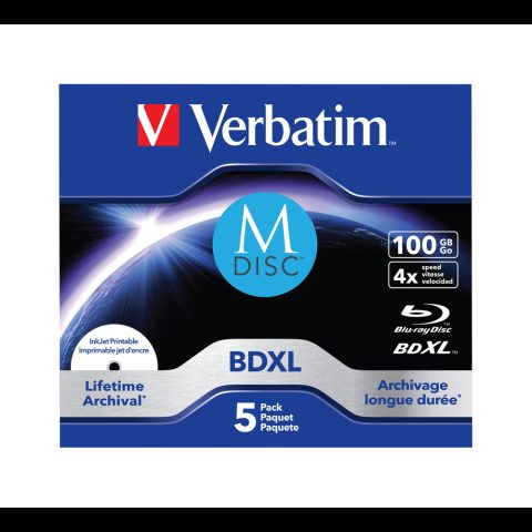 Verbatim 43834 lasīt/rakstīt blue-ray disks (BD) BDXL 100 GB 5 pcs