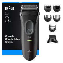 Braun 3000BT Sietiņa skuveklis Trimmeris Melns