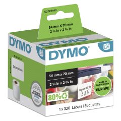 Dymo LW - Multi-Purpose Labels - 54 x 70 mm - S0722440 Balts Pašlīmējošās pri…